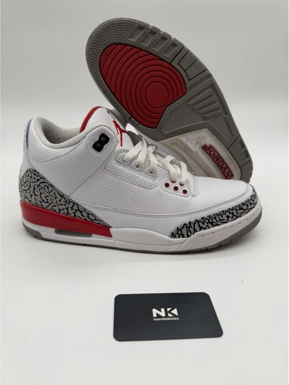 Nike Air Jordan Retro 3 Katrina Hall Of Fame 2018 Red • Size 11.5 • 136064-116